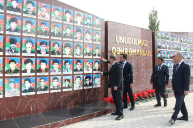 Goranboyda, “27 sentyabr-Anım Günü” öncəsi, Şəhidlər Xatirə Kompleksində səliqə-səhman işləri diqqət mərkəzindədir