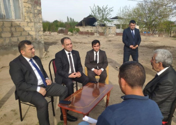 Goranboyda Aprel və Vətən Müharibəsi döyüşçüsü Alıyev Ramil Mehman oğlu evində ziyarət olundu.