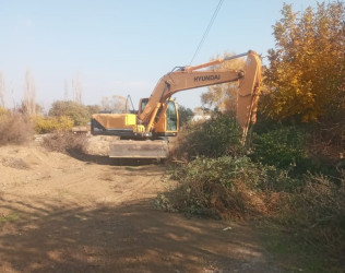 Tatarlı kəndində su arxları lildən və kol-kosdan təmizlənir