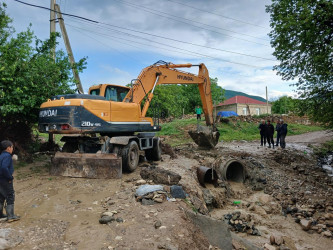 Goranboyda sel sularının fəsadlarının qarşısının alınması üçün tədbirlər görülüb