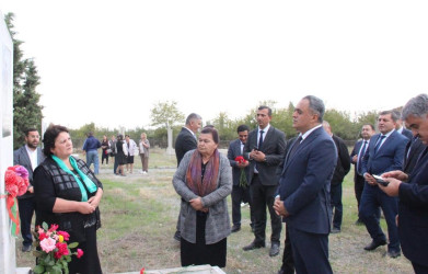 “27 sentyabr-Anım Günü”nün beşinci ildönümü ilə bağlı Tap Qaraqoyunluda şəhidlərimizin məzarları ziyarət olundu