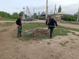 Goranboyda “Şəhərsalma və Memarlıq İli” və beynəlxalq velosiped yarışına hazırlıq işləri çərçivəsində ümumrayon iməcliyi davam etdirilir