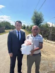 Goranboyda Qurban bayramı mübasibətilə  verilən bayram sovqatları 600 ailəni əhatə edir