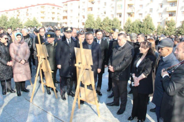 Goranboyda,  Xocalı  soyqırımı  faciəsinin  31-ci  ildönümü  ilə  bağlı, ümumrayon  tədbiri  keçirildi.