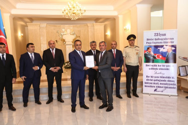 Goranboyda “23 iyun-Dövlət Qulluqçularının Peşə Bayramı Günü” ilə bağlı tədbir keçirildi
