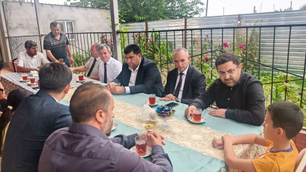 Goranboyda şəhid ailələrinin ziyarəti davam edir