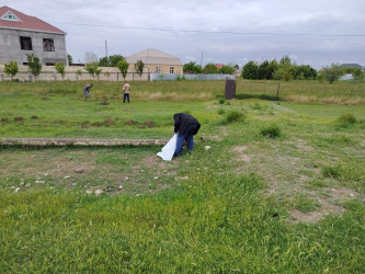 Goranboyda “Şəhərsalma və Memarlıq ili” və beynəlxalq veloyarışa hazırlıq çərçivəsində abadlıq işləri davam etdirilir