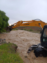 Goranboyda sel sularına qarşı tədbirlər davam edir