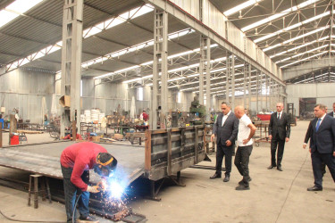 Goranboyda sənaye və istehsal müəssisələrinin fəaliyyətinə baxış keçirildi