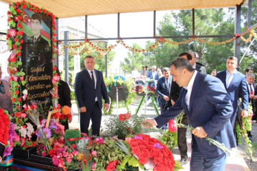 Goranboyda  Vətən müharibəsi şəhidi Həsrətov Elməddin Sərdar oğlunun məzarı ziyarət olundu, xatirəsi anıldı.