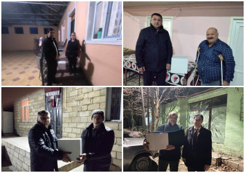 Goranboy rayon İcra Hakimiyyəti tərəfindən rayonda 500-dən çox şəhid, qazi və aztəminatlı ailələrə bayram sovqatları verildi