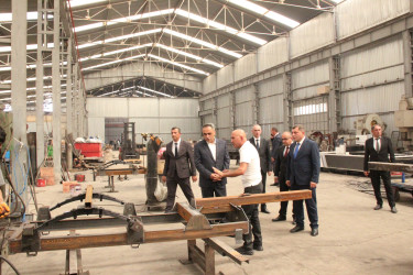 Goranboyda sənaye və istehsal müəssisələrinin fəaliyyətinə baxış keçirildi