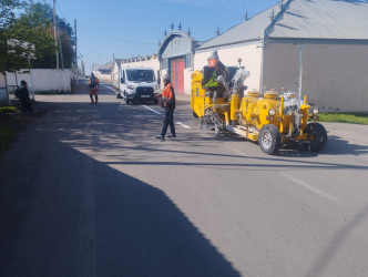 Goranboyda “Şəhərsalma və Memarlıq İli” və beynəlxalq velosiped yarışına hazırlıq işləri çərçivəsində ümumrayon iməcliyi davam etdirilir
