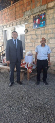 Goranboyda Qurban bayramı münasibətilə şəhid, qazi və aztəminatlı ailələr ziyarət olundu, bayram sovqatları verildi