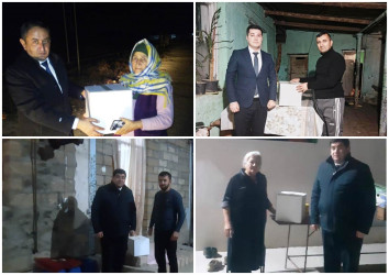 Goranboy rayon İcra Hakimiyyəti tərəfindən rayonda 500-dən çox şəhid, qazi və aztəminatlı ailələrə bayram sovqatları verildi