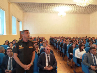 Goranboyda "Fövqəladə halların xəbərdar edilməsi sahəsində koordinasiyanın və birgə fəaliyyətin təşkili, eləcə də mövcud problemlər" mövzusunda seminar-müşavirə keçirildi