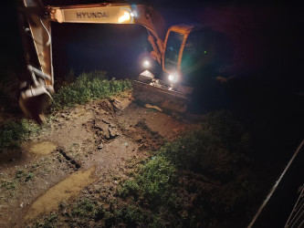 Goranboyda sel sularına qarşı tədbirlər davam edir