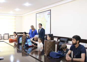 Goranboyda,  məktəbəqədər hazırlıq kursuna gedəcək şəhid övladları ilə görüş keçirildi