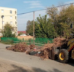 Goranboy şəhəri ərazisində təmizlik işləri aparıldı