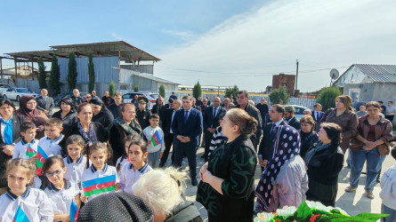 Goranboy rayon Dəliməmmədli şəhər qəbirstanlığında şəhidlərimizin məzarları ziyarət olundu