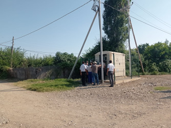 Goranboyda elektrik təsərrüfatının yenilənməsi ilə bağlı işlər aparılır.