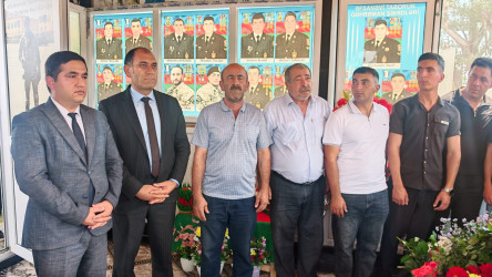 Goranboyda şəhid Qurbanov Yusif Asif oğlunun il dönümü ilə bağlı məzarı ziyarət olundu