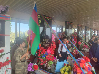 Səfikürd kənd sakini, Vətən müharibəsi şəhidi Yusibov Kənan Fehruz oğlunun ildönümü ilə bağlı məzarı ziyarət olundu