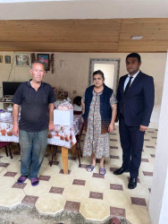 Goranboyda Qurban bayramı münasibətilə şəhid, qazi və aztəminatlı ailələr ziyarət olundu, bayram sovqatları verildi