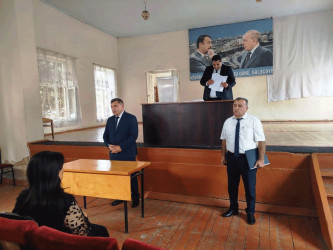 Goranboyda yeni inşa edilmiş çoxmənzilli yaşayış binasının mənzillərinin püşkatma yolu ilə bölgüsü aparıldı