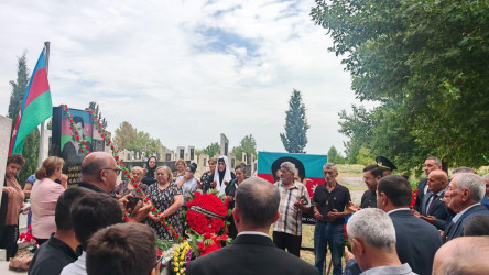 Goranboyda I Qarabağ müharibəsi zamanı itkin düşmüş Şəhid Əhmədov Rauf Əjdər oğlunun 40 mərasimi keçirildi