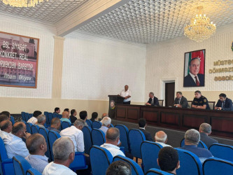Goranboy Rayon İcra Hakimiyyətində su ehtiyyatlarından səmərəli istifadə olunması ilə bağlı komissiyanın iclası keçirildi
