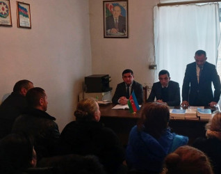 Goranboyda inzibati ərazi dairələri üzrə nümayəndələrin hesabat məruzləri dinlənildi