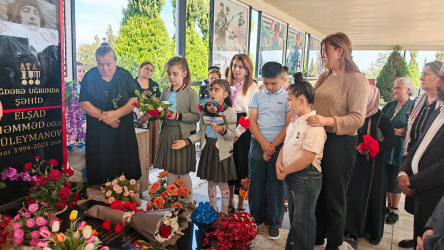 Goranboyda şəhidlərin ildönümü ilə bağlı məzarları ziyarəti davam edir