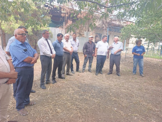 Goranboy rayonunda su ehtiyatlarından səmərəli istifadə olunması ilə bağlı Borsunlu kəndində su istifadəçiləri ilə görüş keçirildi