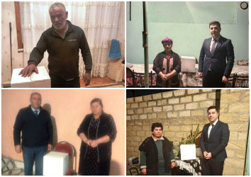 Goranboy rayon İcra Hakimiyyəti tərəfindən rayonda 500-dən çox şəhid, qazi və aztəminatlı ailələrə bayram sovqatları verildi