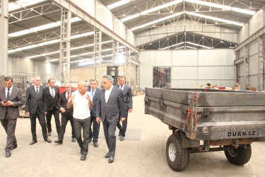 Goranboyda sənaye və istehsal müəssisələrinin fəaliyyətinə baxış keçirildi
