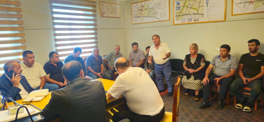 Goranboy rayonunda su ehtiyatlarından səmərəli istifadə olunması ilə bağlı Dəliməmmədli şəhərində su istifadəçiləri ilə görüş keçirildi