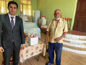 Goranboyda Qurban bayramı münasibətilə şəhid, qazi və aztəminatlı ailələr ziyarət olundu, bayram sovqatları verildi