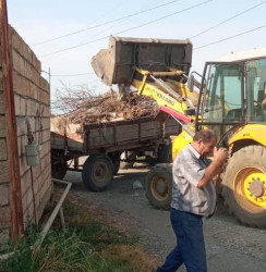 Goranboy şəhərinin yolkənarı ərazilərində təmizlik işləri aparıldı