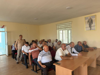 Goranboyda Dövlət Proqramının icrası çərçivəsində müasir suvarma sistemlərinin tətbiqinin və artırılmasının təşviqi istiqamətində maarifləndirici tədbir keçirildi