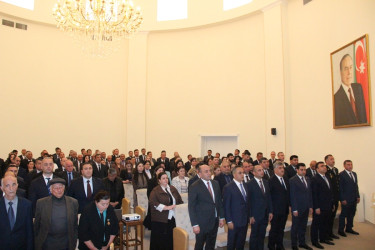 Goranboyda Ümummilli Lider Heydər Əliyevin 103-cü ildönümü ilə bağlı "Vətənə, xalqa həsr edilən ömür" mövzusunda konfrans keçirildi