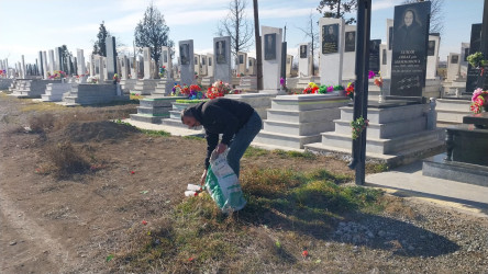Goranboyda 20 Yanvar faciəsinin 36-cı ildönümü ilə bağlı Şəhidlər Xiyabanları, Abidə-Xatirə Kompleksləri və qəbirstanlıqlarında təmizlik işləri aparıldı