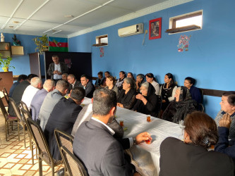 “Konstitusiya və Suverenlik İli” ilə bağlı, Tap Qaraqoyunluda şəhid ailələri ilə görüş keçirildi