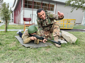 Goranboy rayonu Olimpiya İdman Kompleksində “Poliqon"  Hərbi Vətənpərvərlik Düşərgəsi təşkil olundu.