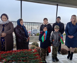 Qarqucaq kəndindən Vətən Müharibəsi şəhidi Rəşad Aslanovun ildönümündə məzarı ziyarət olundu