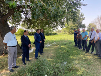 Goranboyda su ehtiyatlarından səmərəli istifadə olunması ilə bağlı, Yeni yol kəndində su istifadəçiləri ilə görüş keçirildi