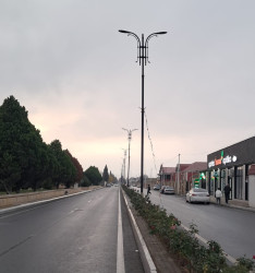 Goranboy şəhərinin gecə işıqlandırılması yenilənir