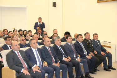 Goranboyda Ümummilli Lider Heydər Əliyevin 103-cü ildönümü ilə bağlı "Vətənə, xalqa həsr edilən ömür" mövzusunda konfrans keçirildi