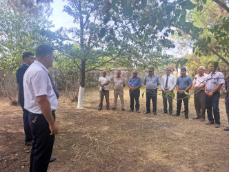 Goranboy rayonunda su ehtiyatlarından səmərəli istifadə olunması ilə bağlı Borsunlu kəndində su istifadəçiləri ilə görüş keçirildi