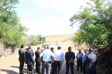 Goranboyda qəzalı körpünün mövcud vəziyyətinə yerində baxış keçirildi